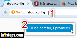 Customize new tab page in Firefox - Step 2
