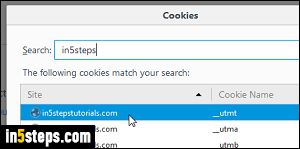 Clear cookies in Firefox - Step 5