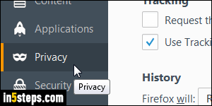 Clear the cache in Firefox - Step 3