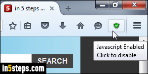 Disable JavaScript in Firefox - Step 5