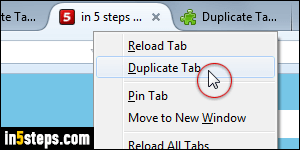 Duplicate tab in Firefox - Step 4