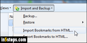 Export Firefox bookmarks - Step 6