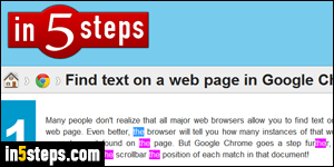 Find text on web page in Firefox - Step 1
