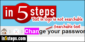 Find text on web page in Firefox - Step 2