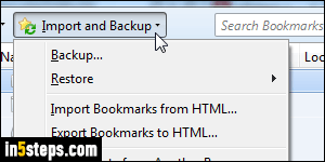 Import Chrome bookmarks to Firefox - Step 3