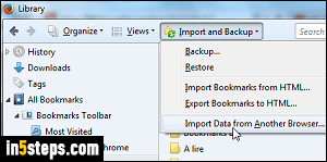 Import IE favorites to Firefox - Step 4
