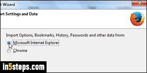 Import IE favorites to Firefox - Step 5