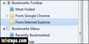 Import IE favorites to Firefox - Step 6
