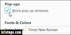 Turn off Firefox popup blocker - Step 4