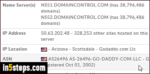 Change GoDaddy nameservers - Step 1