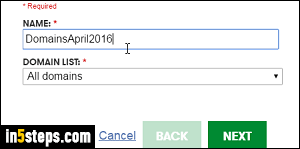 Download GoDaddy domains to CSV - Step 3