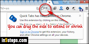 Add a tab menu to Chrome - Step 3