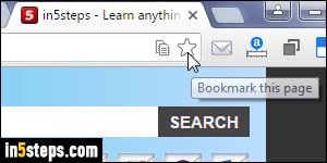 Add bookmark / create folder in Chrome - Step 2