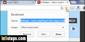 Add bookmark / create folder in Chrome - Step 3