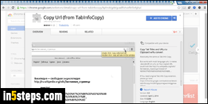 Copy Chrome tabs URL and title - Step 2