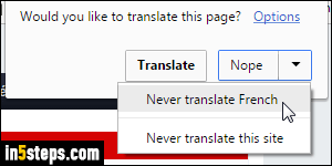 Disable Google Translate in Chrome - Step 2