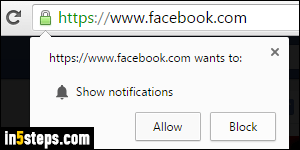 Enable or disable Chrome notifications - Step 1