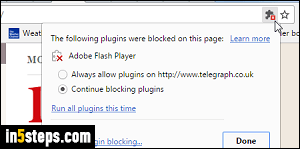 Enable Flash plugin in Chrome - Step 2