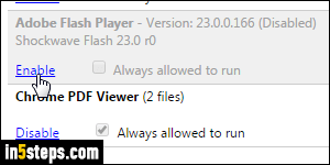 Enable Flash plugin in Chrome - Step 4