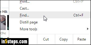 Find text on page in Chrome - Step 1