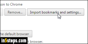 Import bookmark file into Chrome - Step 3