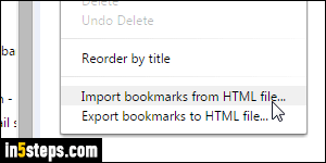 Import Firefox bookmarks to Chrome - Step 6