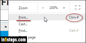 Save web page as PDF in Chrome - Step 2