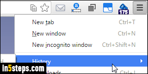 View browsing history in Chrome - Step 3
