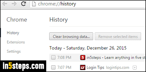 View browsing history in Chrome - Step 4