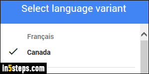 Change Google language - Step 4
