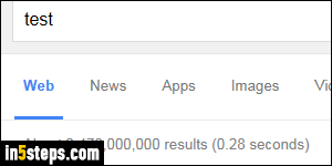 Change number of Google search results - Step 1