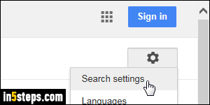 Change number of Google search results - Step 3