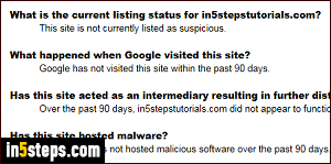 Check Google Safe Browsing - Step 4