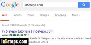 Google search a single site - Step 1