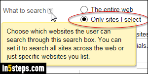Google search a single site - Step 5