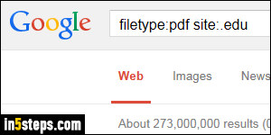Search only for a certain file type - Step 4