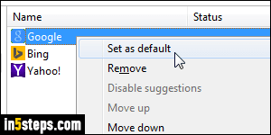 Change default search in IE - Step 4