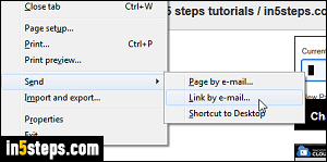 Email link from Internet Explorer - Step 1