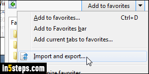Export IE favorites to HTML - Step 3