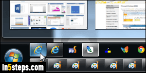 Hide IE taskbar thumbnail previews - Step 1