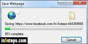 Save a web page in Internet Explorer - Step 5