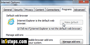 Set IE as default browser - Step 3