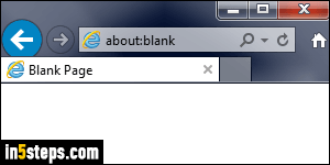 Set IE homepage / new tab to blank page - Step 1