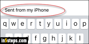 Add / change iPhone mail signature - Step 1