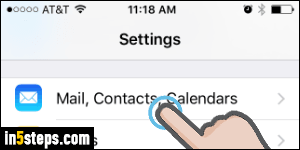 Add / change iPhone mail signature - Step 2
