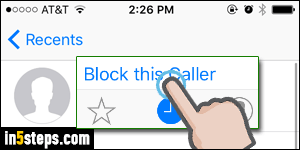 Block phone number on iPhone - Step 3