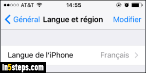 Change language on iPhone / iPad - Step 5