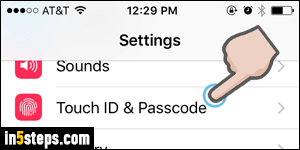 Change iPhone password - Step 2