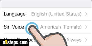 Change Siri to male voice on iOS - Step 4