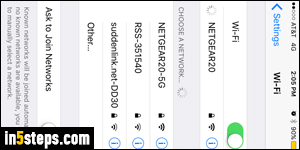 Connect iPhone to wireless network - Step 1